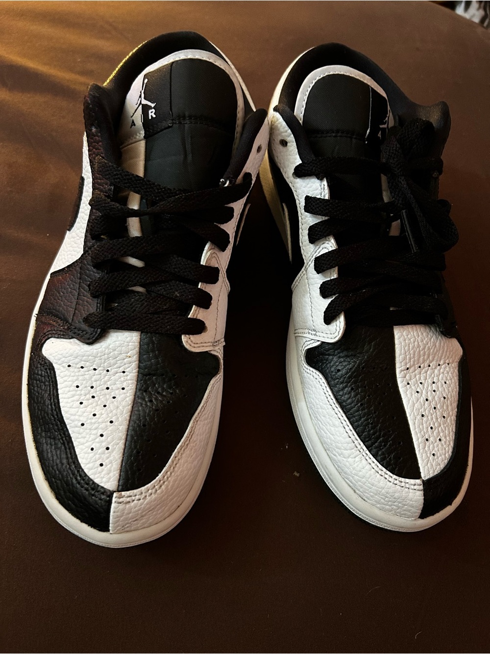 Air Jordan Retro Low Top Sneakers in Black and White